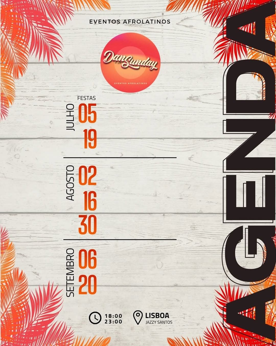 Dansunday Agenda Trimestral