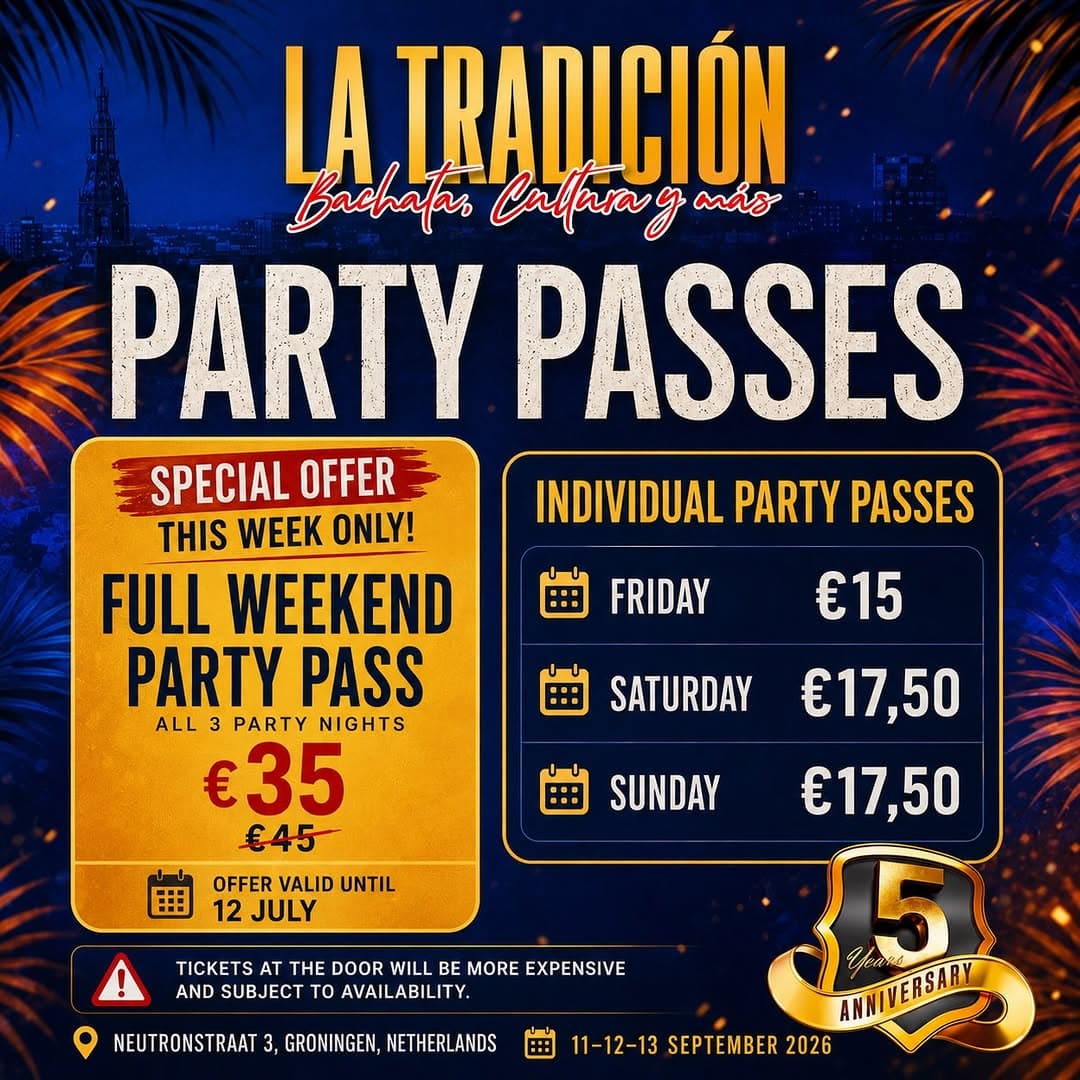 La Tradición 5 Years Anniversary Party Passes