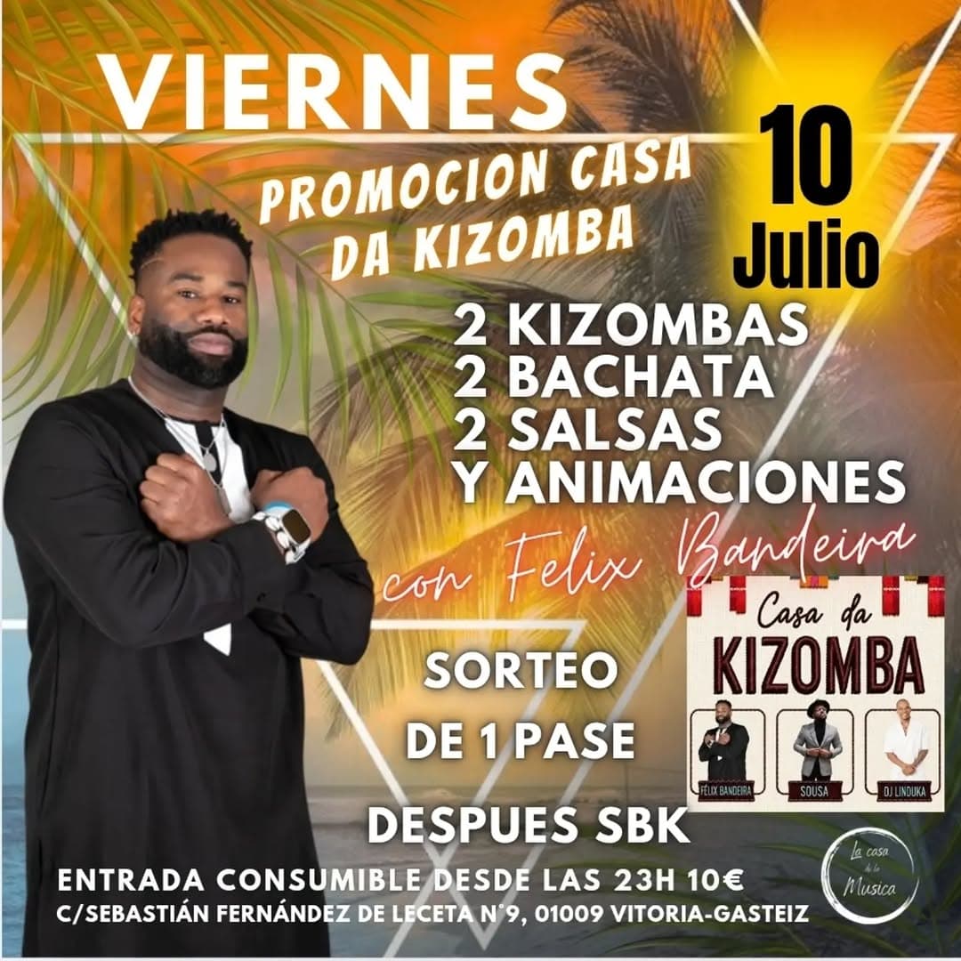 Promoción Casa da Kizomba con Félix Bandeira