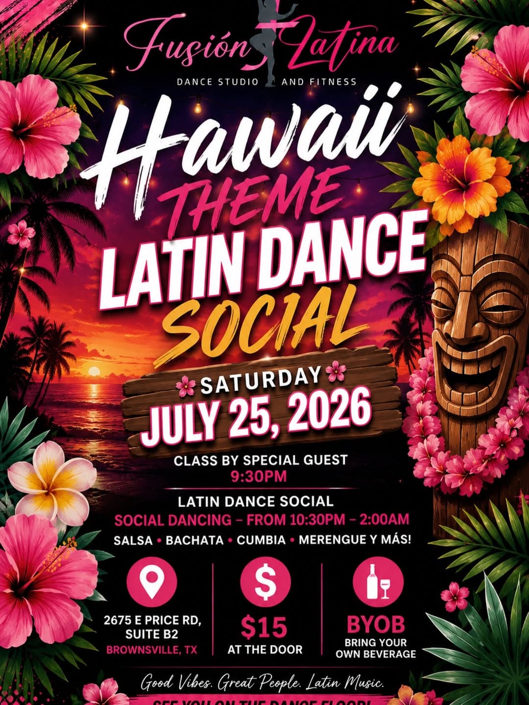 Hawaii Theme Latin Dance Social