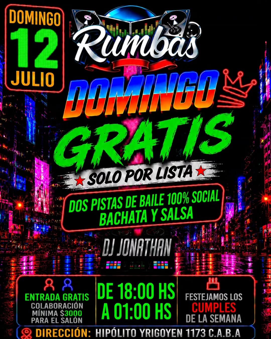 Rumbas Domingo Gratis
