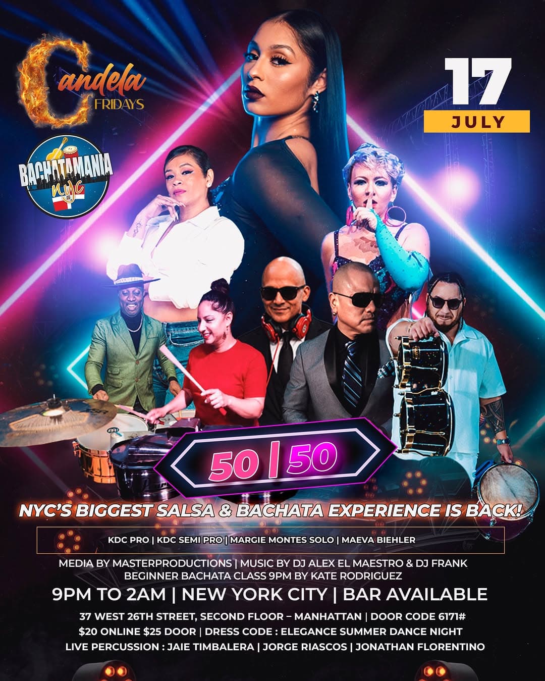 50/50 Salsa & Bachata Experience