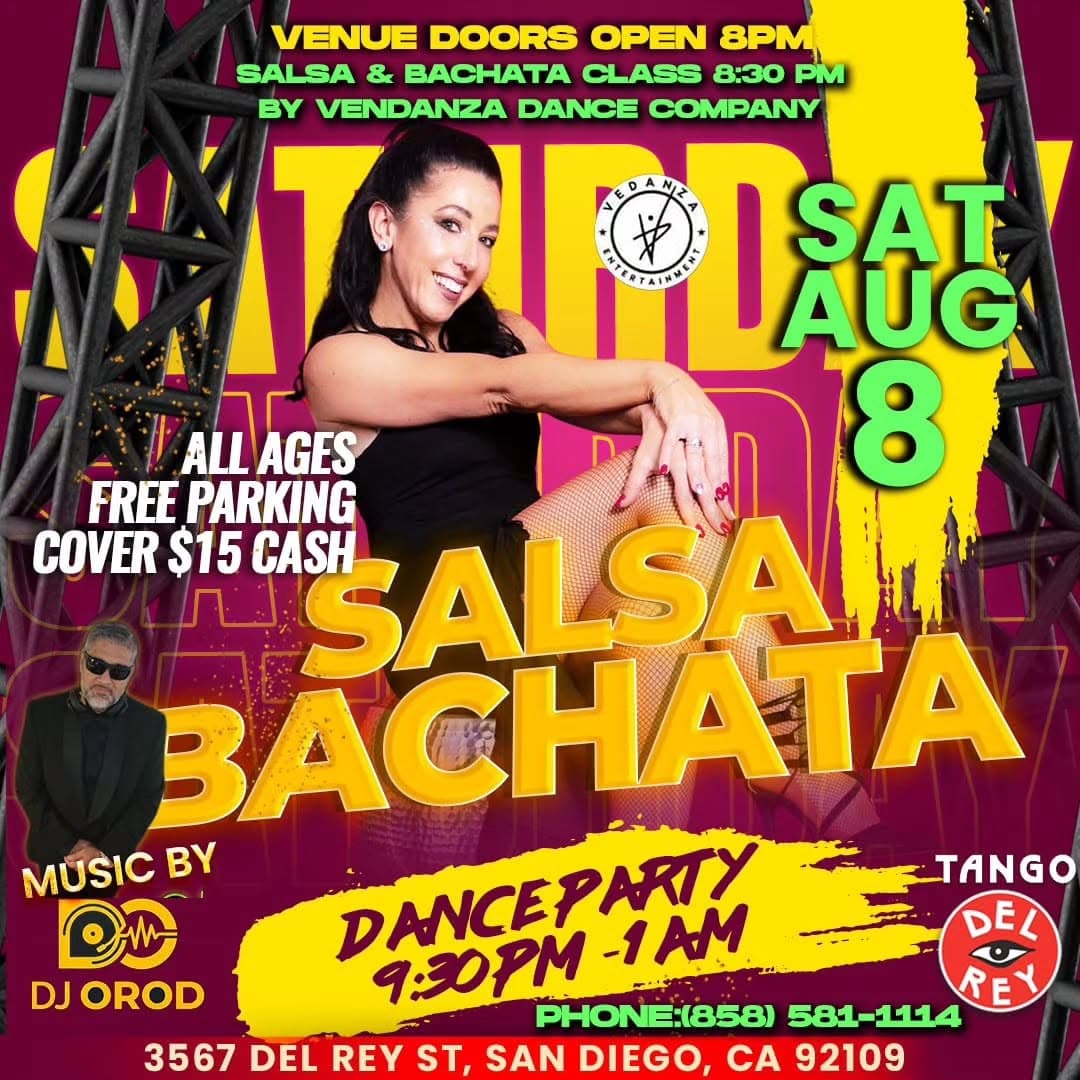 Salsa & Bachata Class and Social Dancing at Tango Del Rey