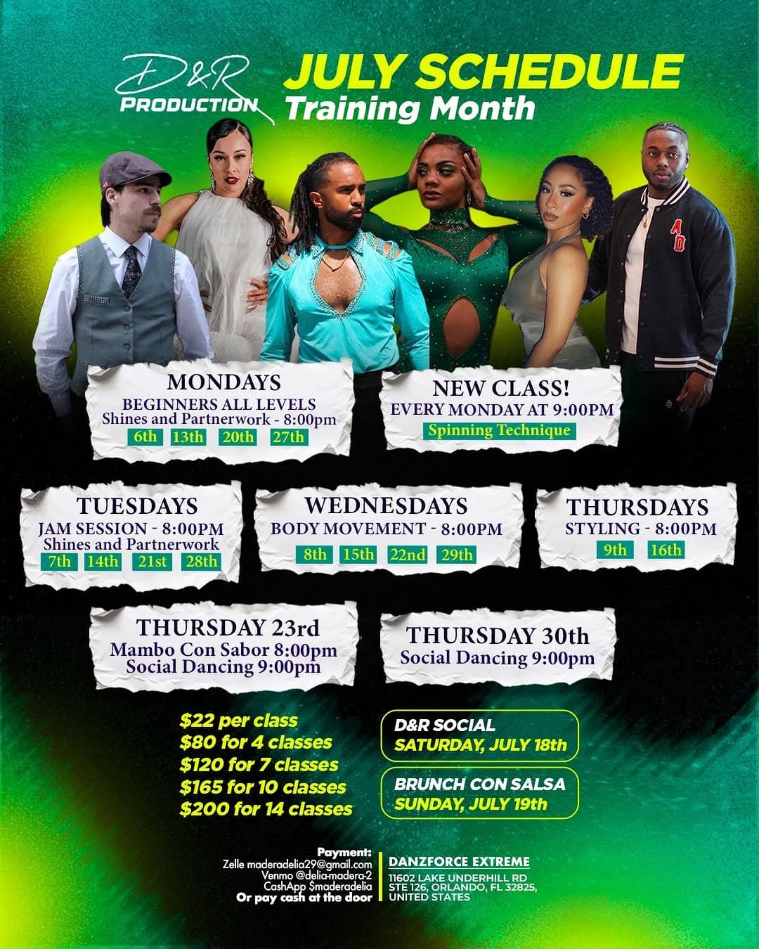 D&R July Schedule Training Month