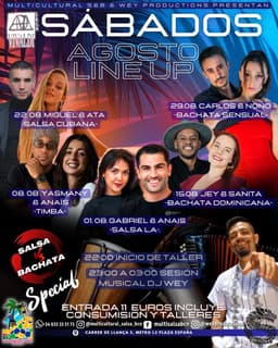 Sábados Agosto Line Up