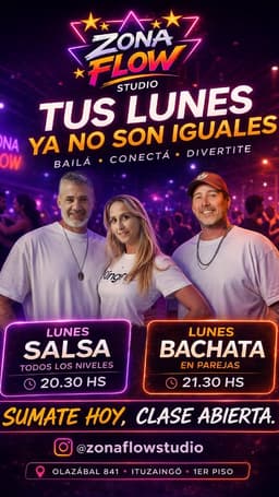 Clases de Salsa y Bachata en Zona Flow Studio
