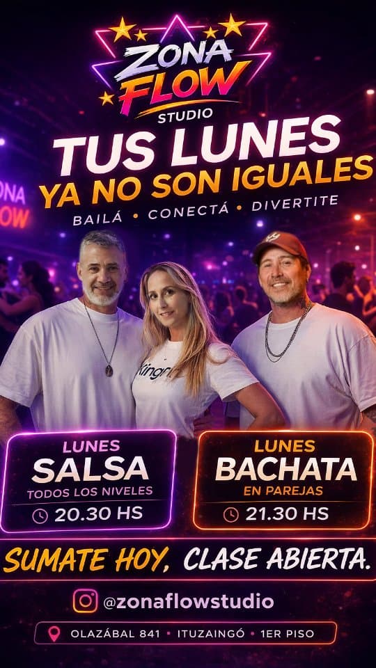 Clases de Salsa y Bachata en Zona Flow Studio