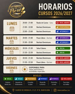 Horarios Cursos 2026/2027