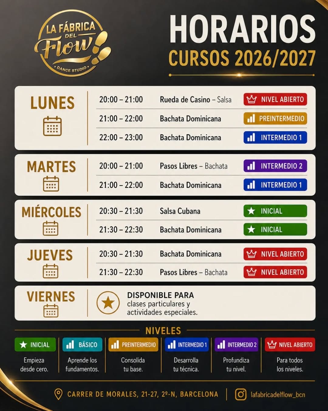 Horarios Cursos 2026/2027