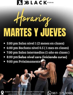 Horarios Martes y Jueves