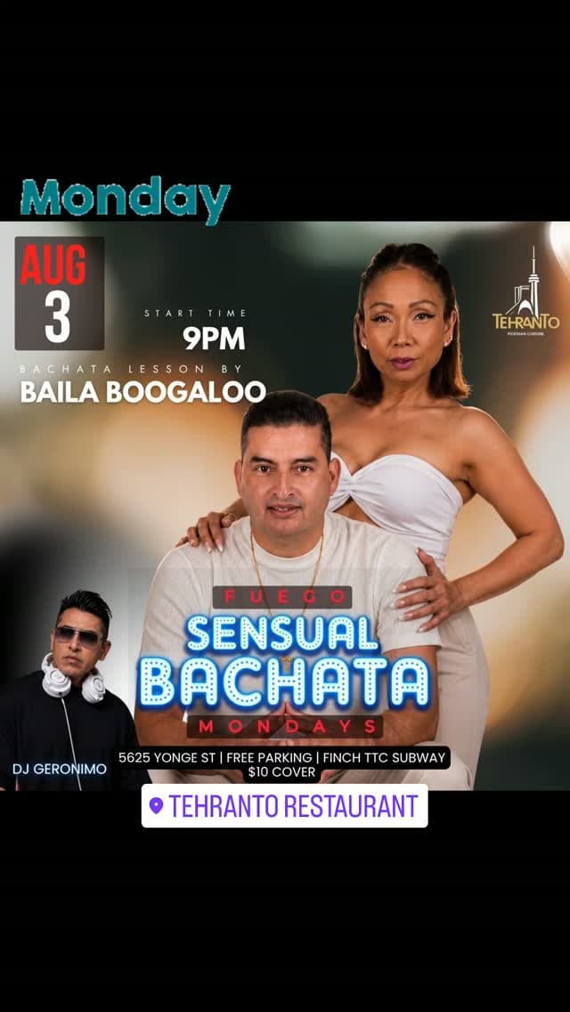 Fuego Bachata Sensual Mondays — Civic Long Weekend Edition
