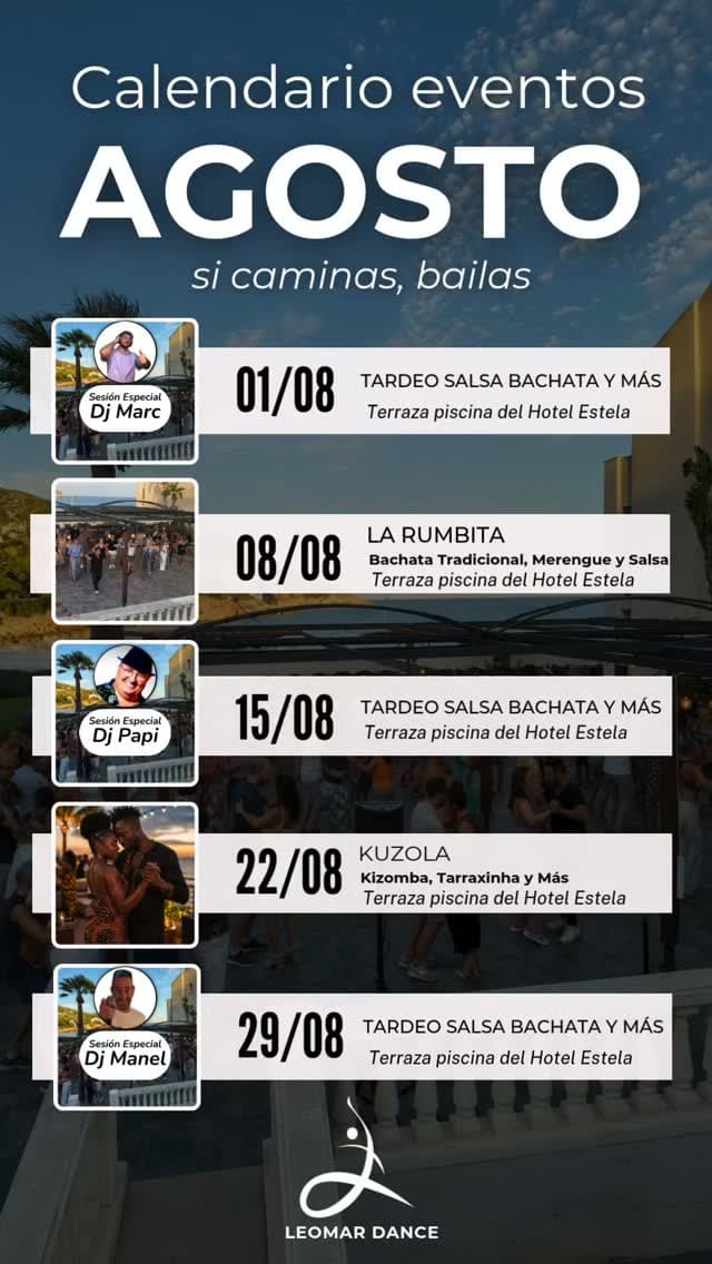 Calendario eventos Agosto