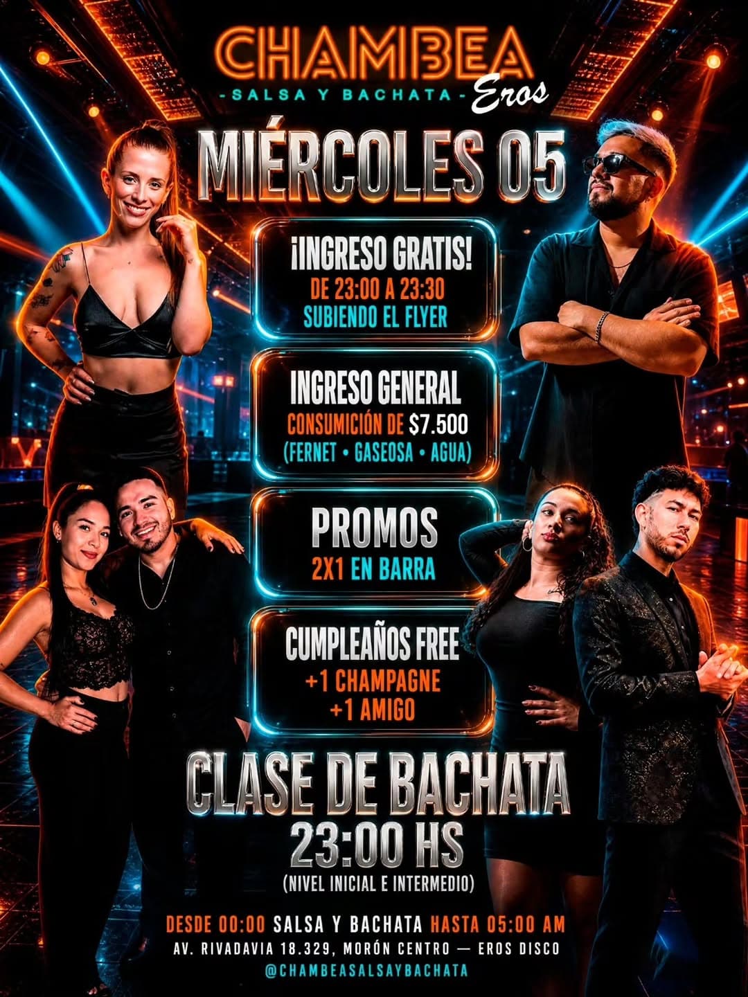Chambea Miércoles en Eros