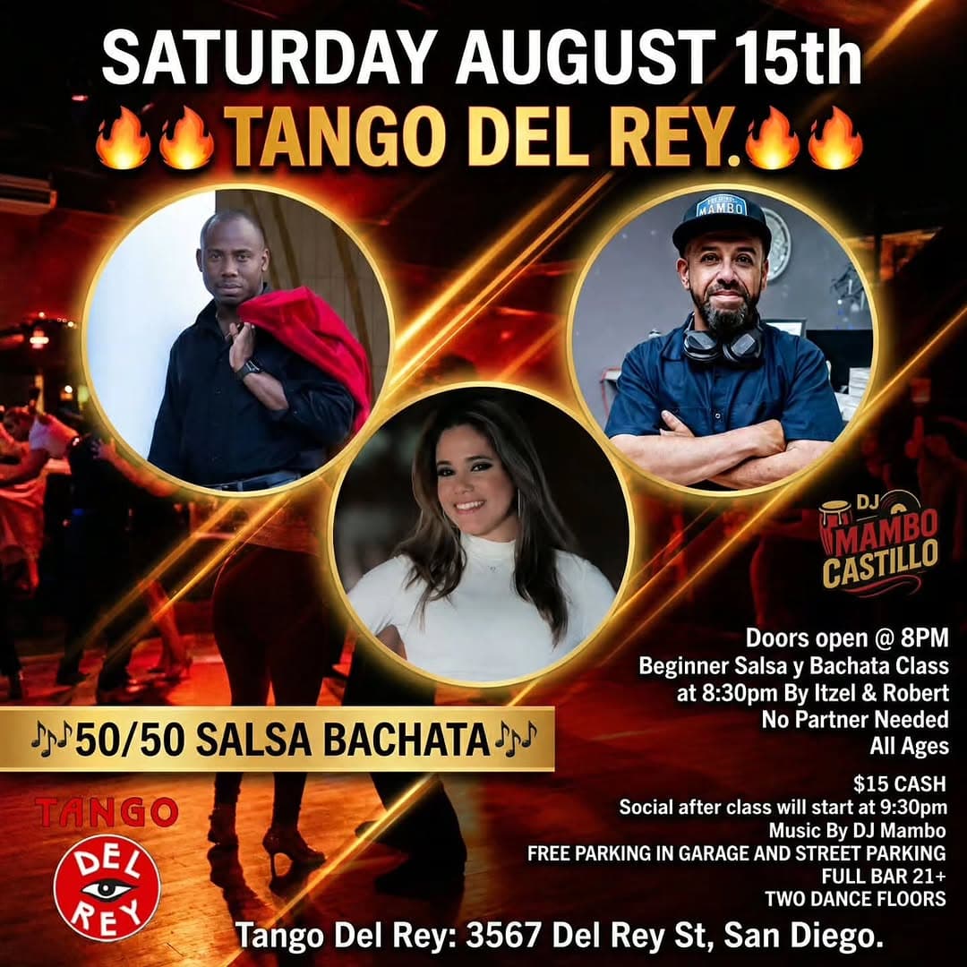 50/50 Salsa Bachata Saturday at Tango Del Rey